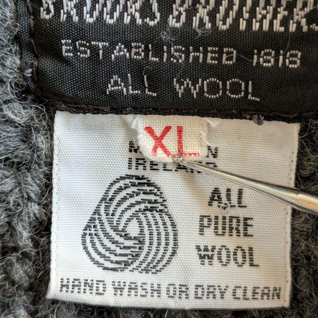 70s ブルックスブラザーズ アイルランド製 黒タグ セーター ウール XL