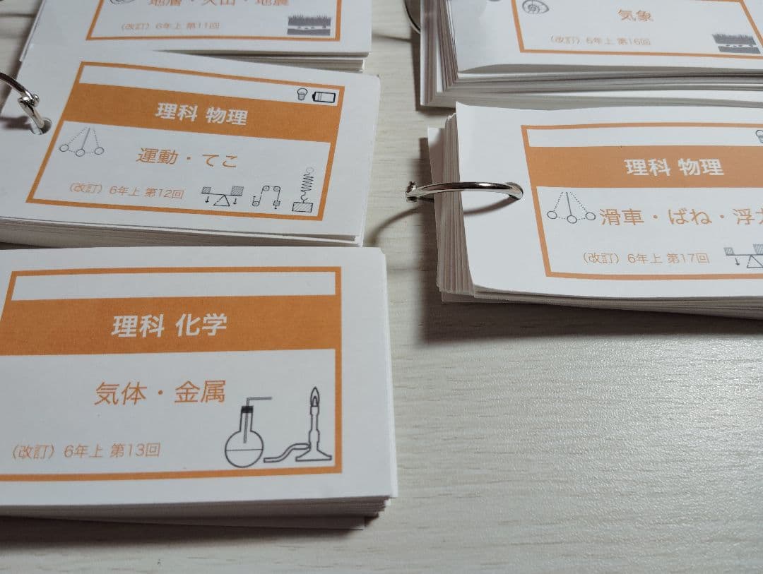 値下げ】定価15000円 四谷大塚予習シリーズ理科6年上 一問一答カード