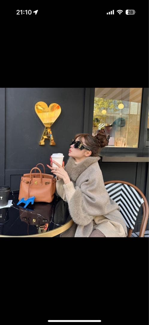 Torugato ふきちゃんのコラボ ウールファーポンチョ グレージュ