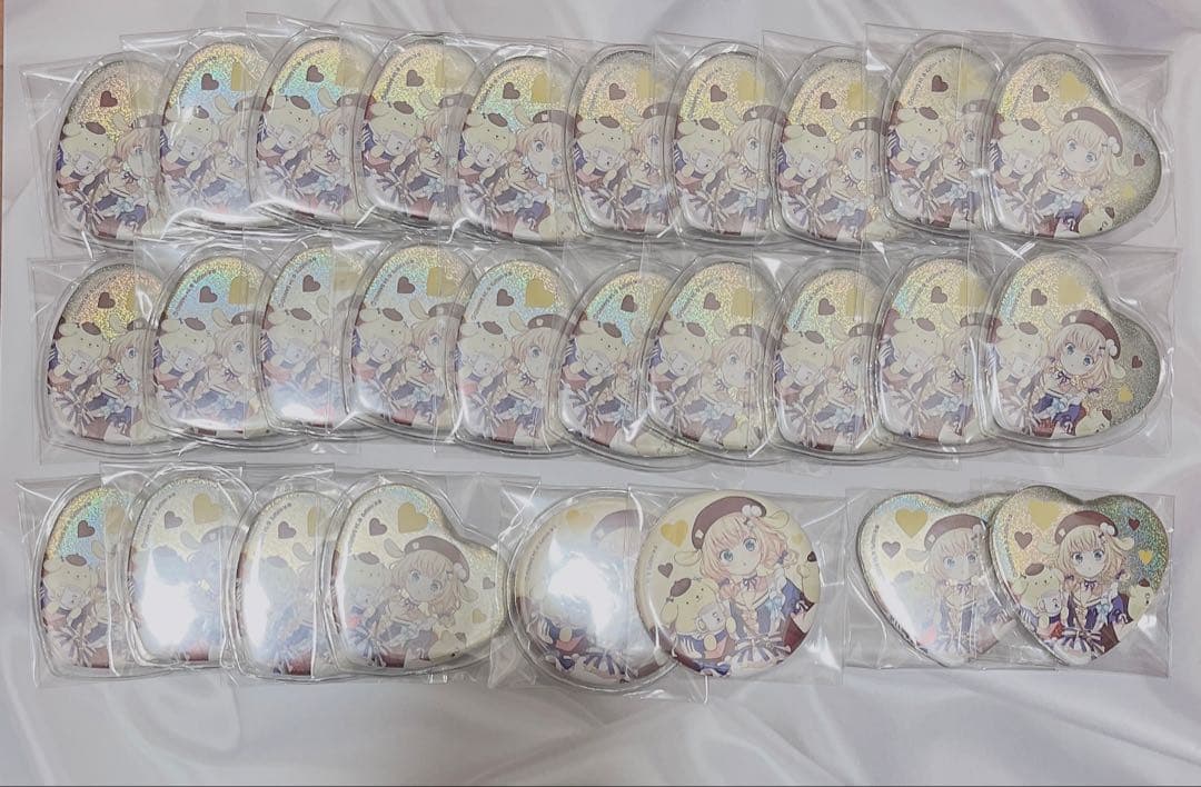 ごちうさ サンリオ シャロ ハート缶 缶バッジ しゅごキャラ!×サンリオキャラクターズ｜しゅごキャラ！×サンリオ