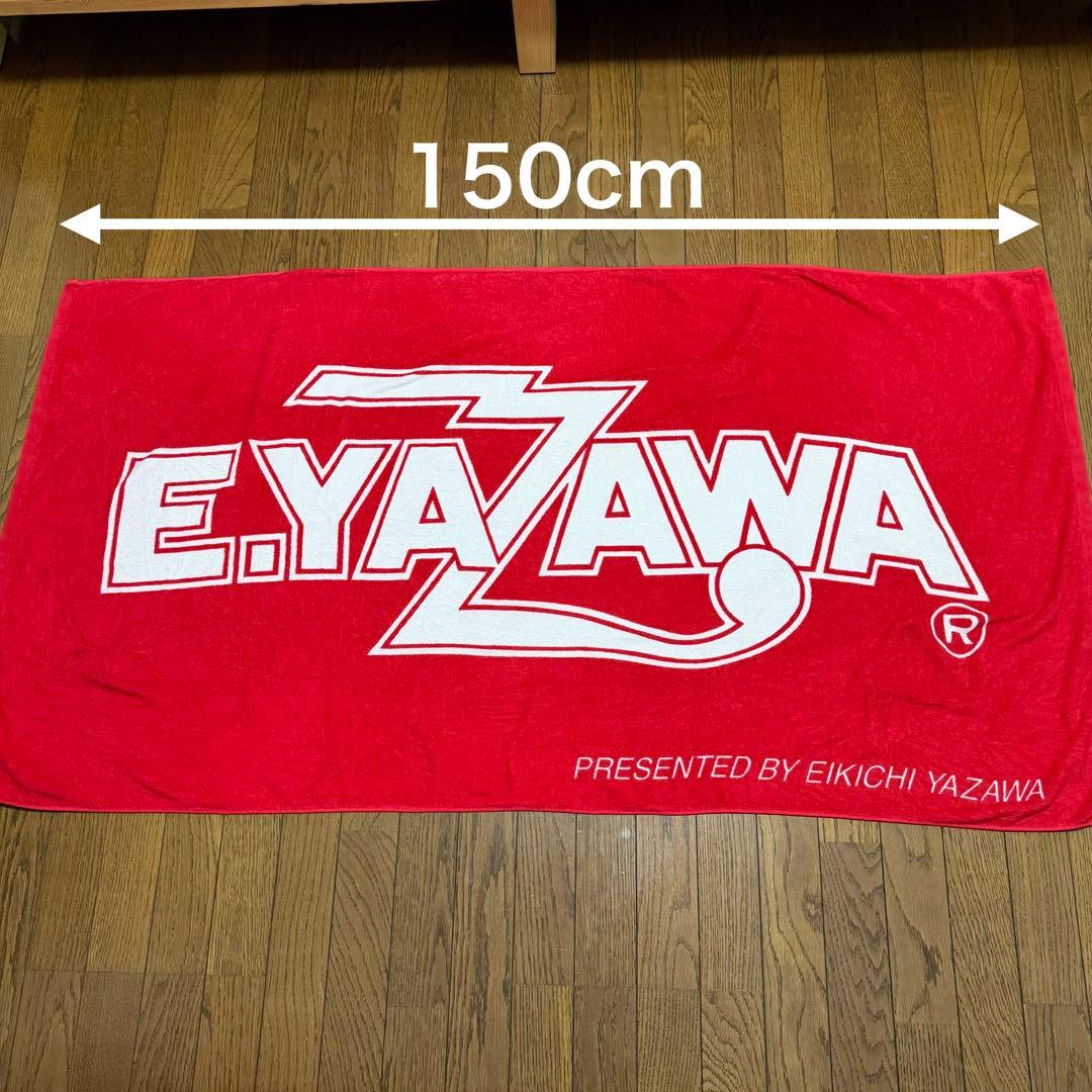 矢沢永吉 E.YAZAWA ロゴ 大判 ビーチ タオル 赤 - メルカリ