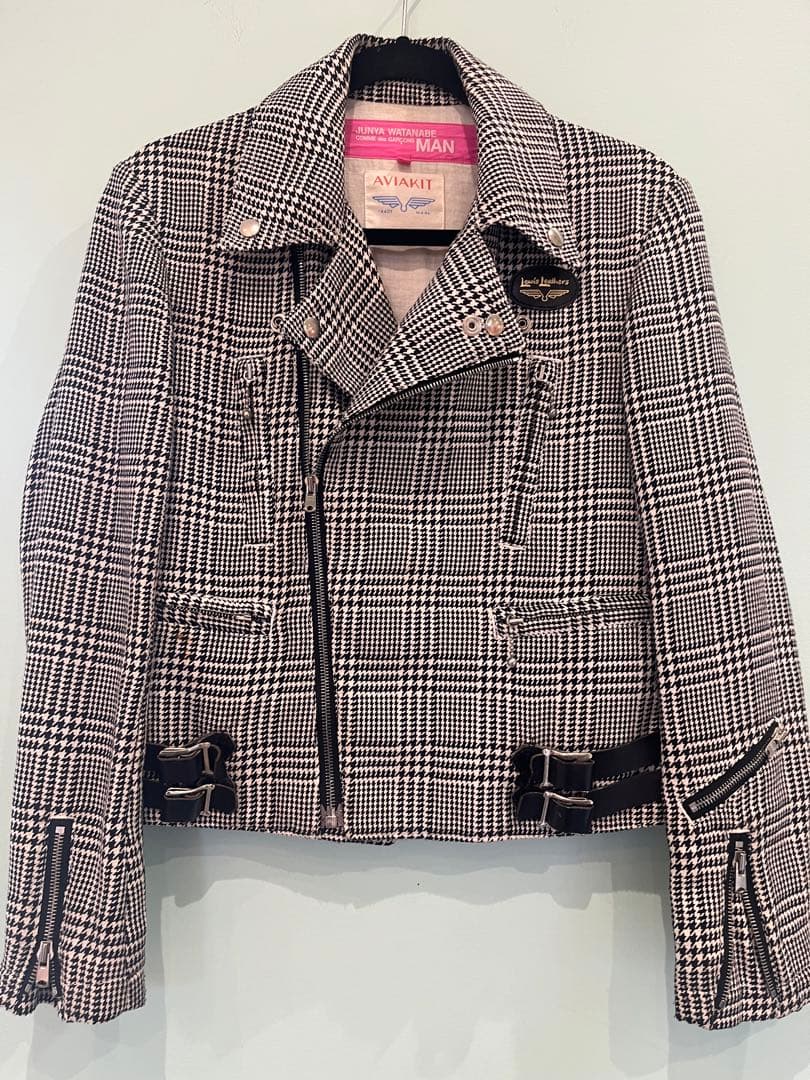 ジュンヤワタナベ マン ピンク コムデギャルソン × ルイスレザー