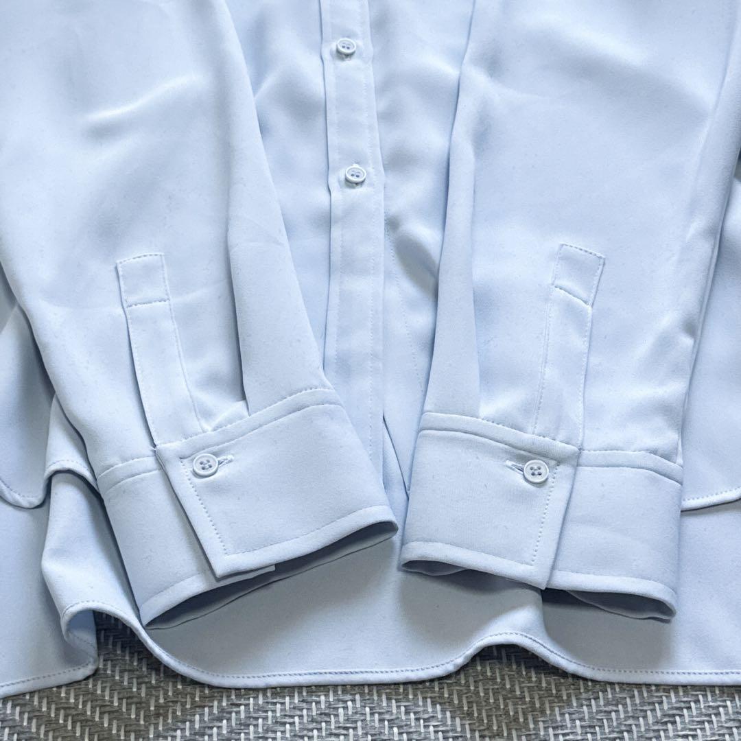 極美品 ノーブル Noble シーズンカラープレーンシャツ サックスブルー