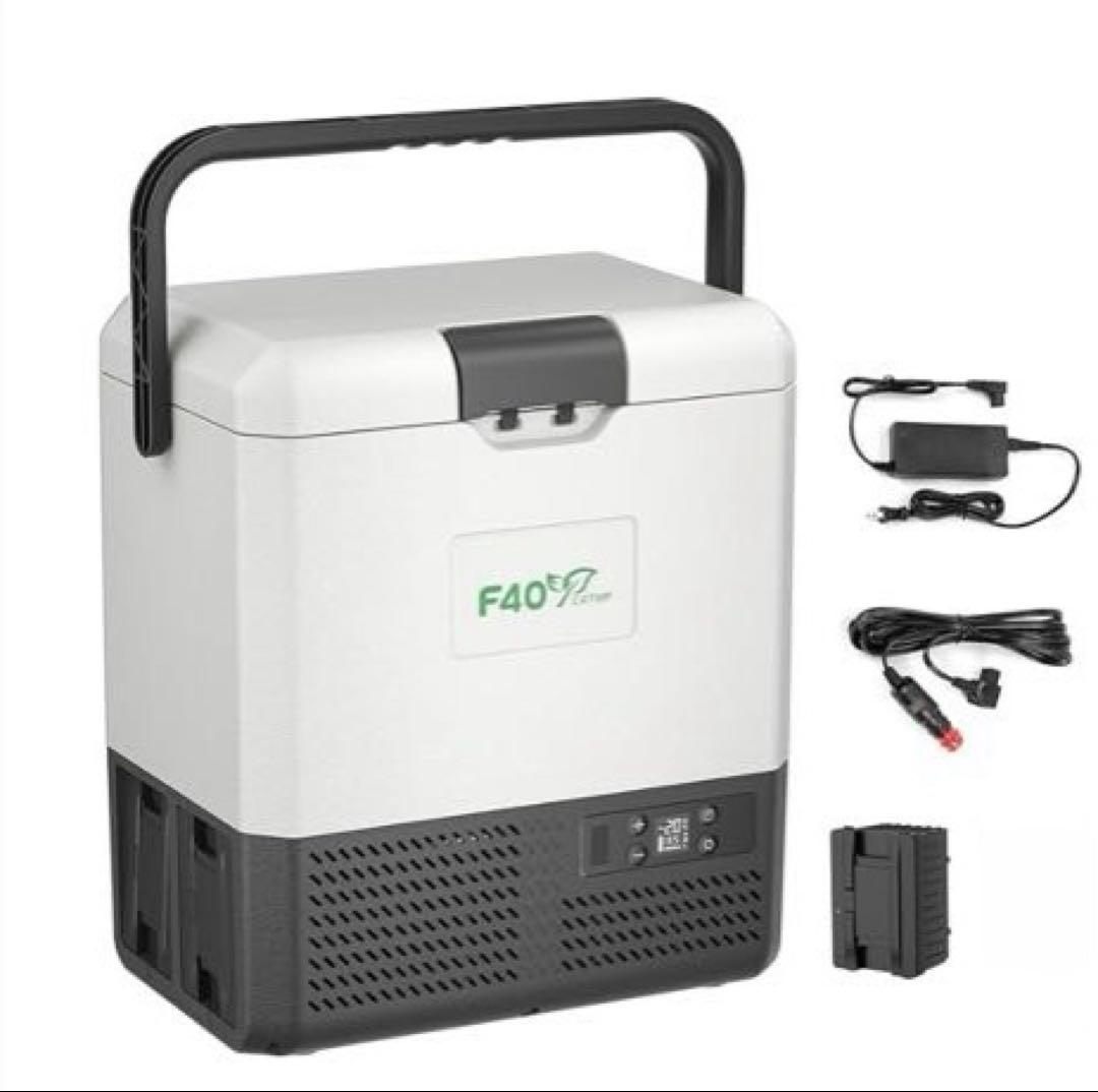 美品F40C4TMP ポータブル車載冷蔵庫 15L バッテリー1個付き　お値下げ Amazon.co.jp: F40C4TMP 車載冷蔵庫 15L ポータブル冷蔵庫 【 二つの