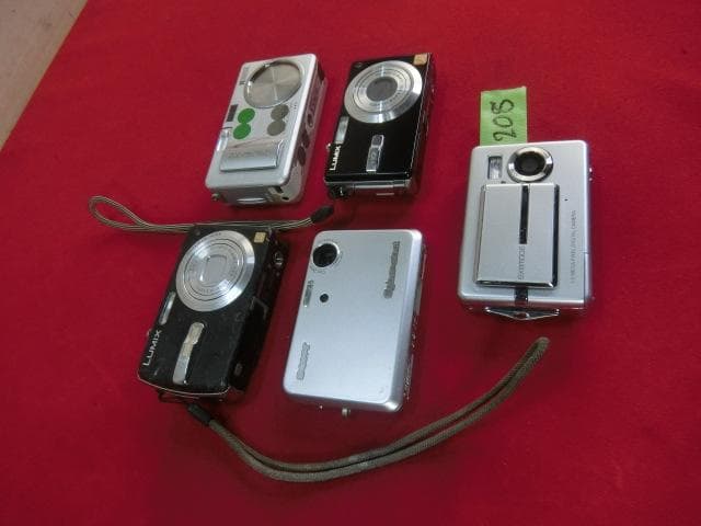 208：Panasonic 他～ コンパクトデジタルカメラ 5台 ジャンク