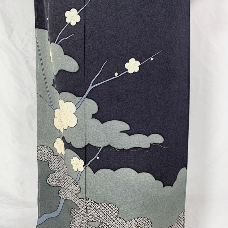 602mh16〇染之座 大久保玄才 付下げ 梅 雲〇美品