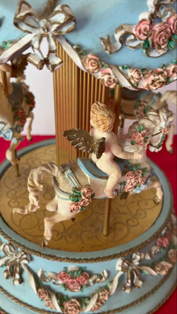 ビンテージ 】フランクリンミント カルーセルオルゴール 天使