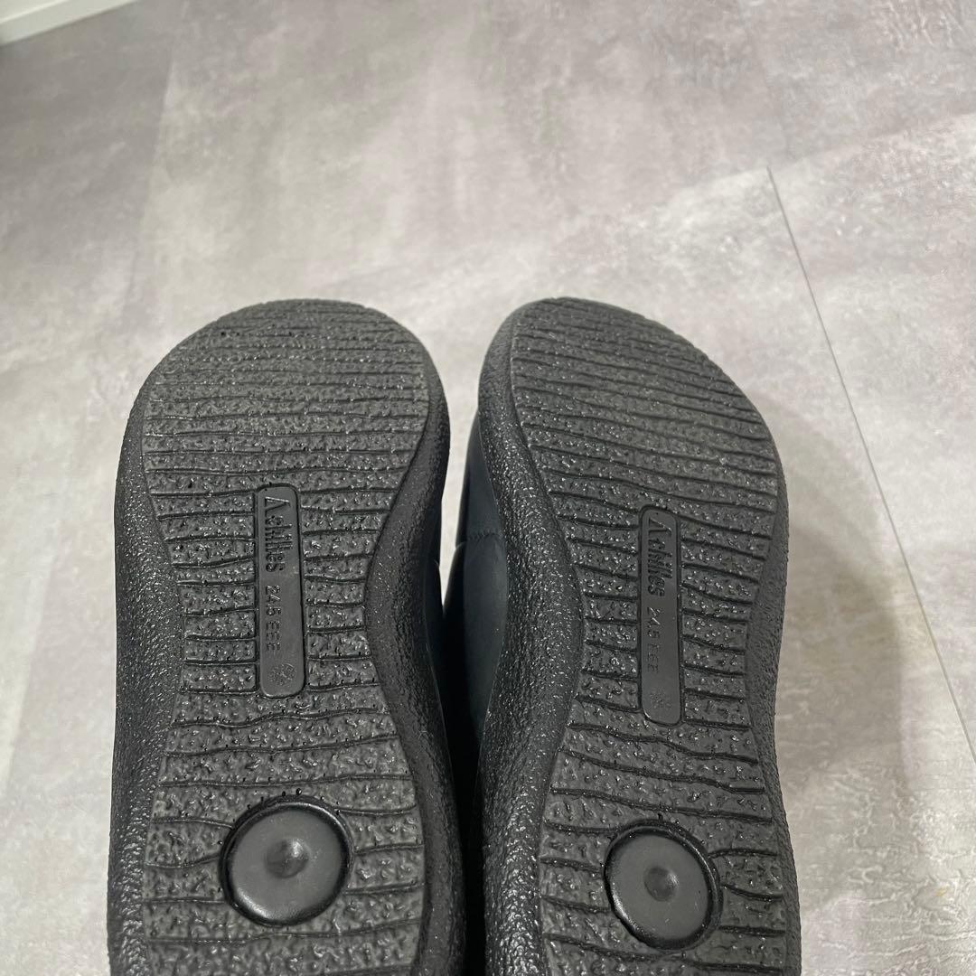 アキレス ソルボ C531 ブラック　24.5cm EEE 健康 本革 牛革