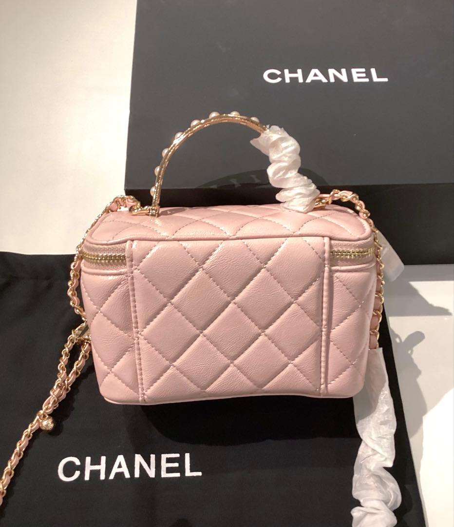 CHANEL パールハンドルバニティチェーンショルダーピンク ノベルティ