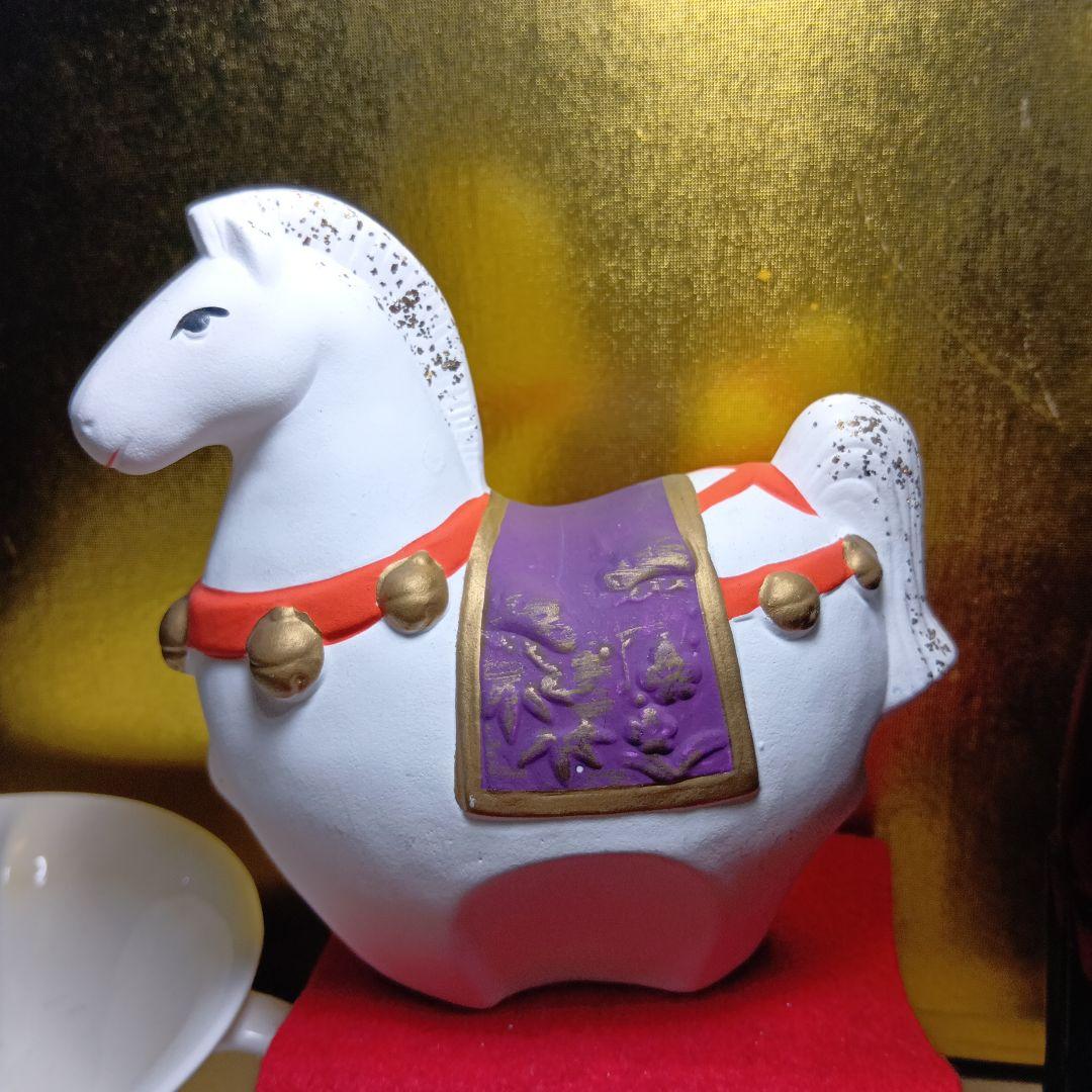 民芸工芸品　昭峰　作 楽天市場】昭峰作 陶器製 雛人形 古典模様雛 七宝文雛 台・木札付き