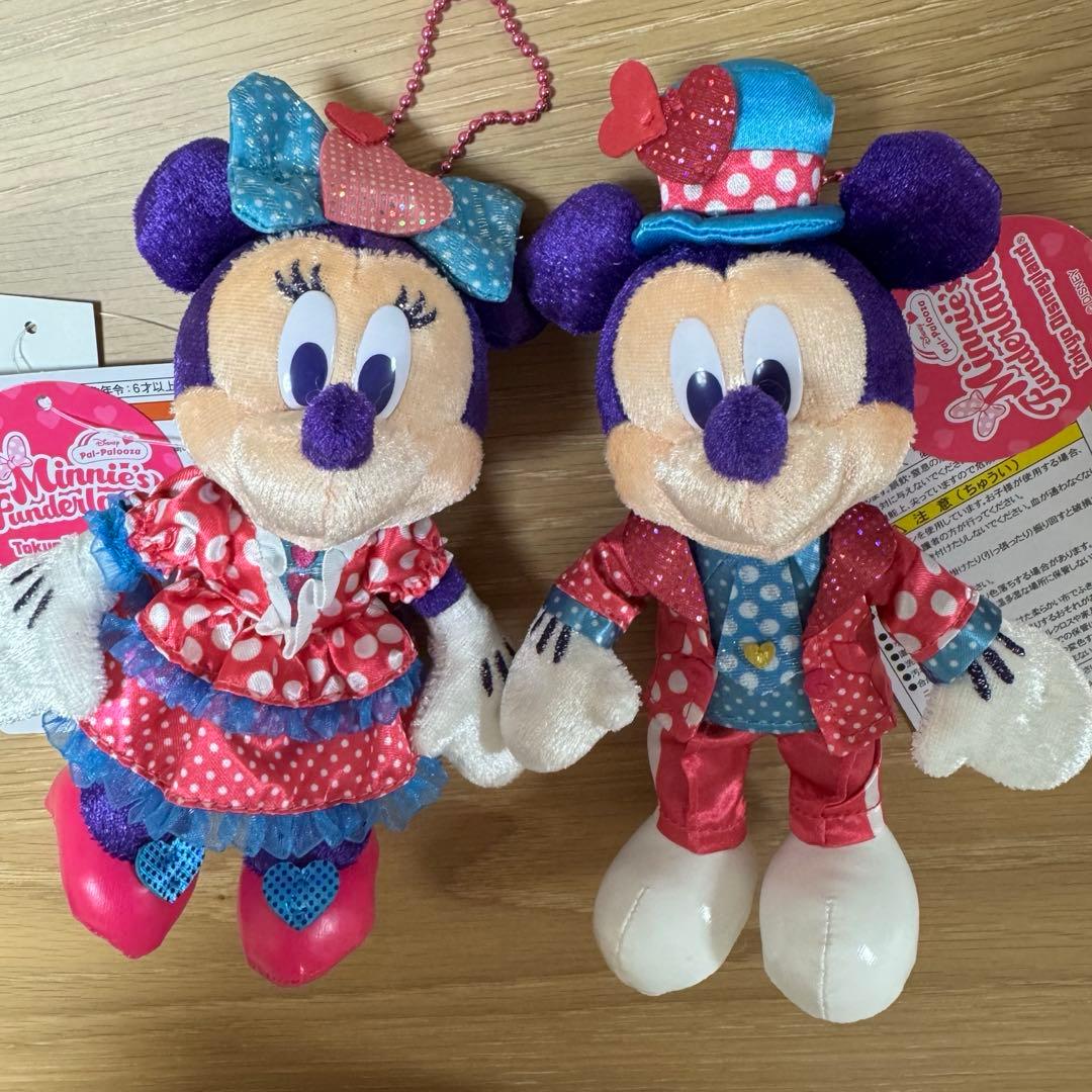 ミニパル　ぬいぐるみバッジ　ミッキー　ミニー お顔&衣装厳選】ミニーのファンダーランドぬいぐるみバッジ(ミッキー