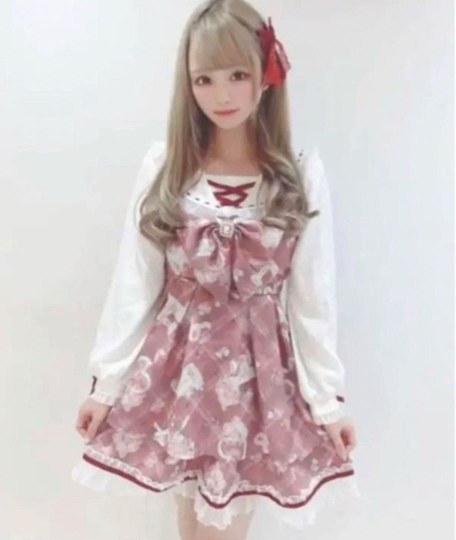 LIZLISA Sewing Bear柄セットアップ 長袖 赤 - メルカリ