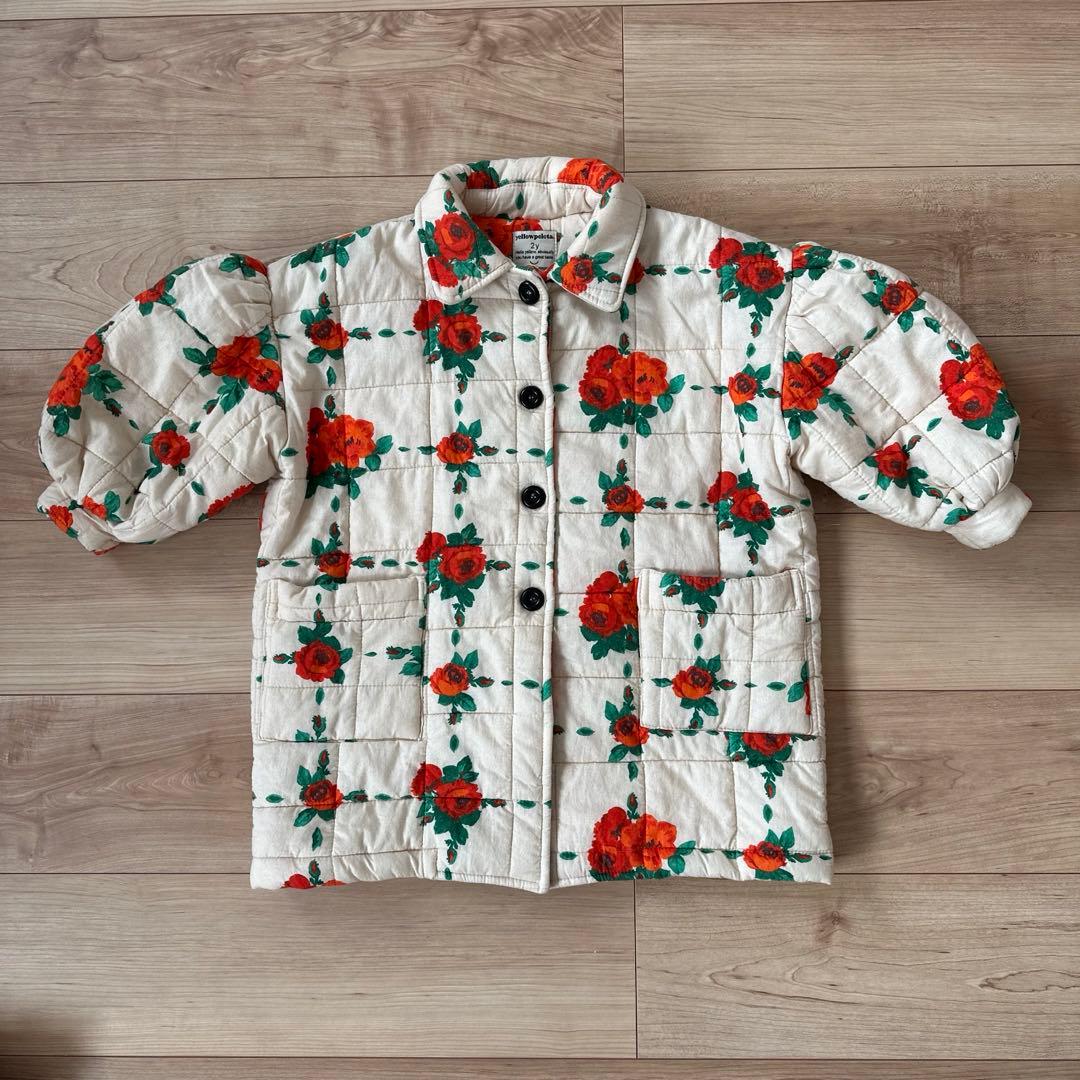 美品】yellowpelota 花柄 キルティングコート 2y - メルカリ