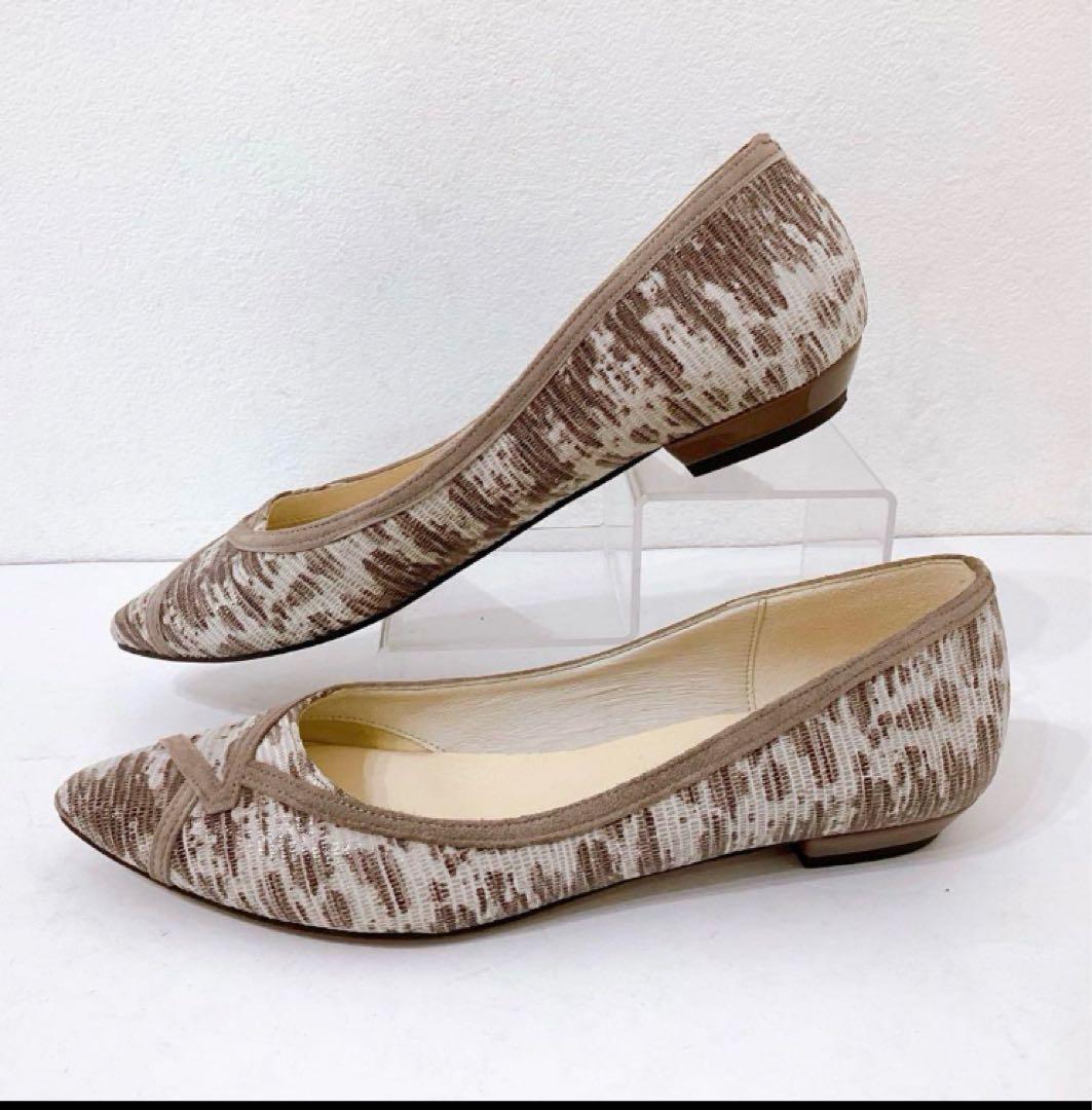 ⭐︎美品⭐︎オゥバニスター ボロネーゼ ポインテッドトゥ フラット