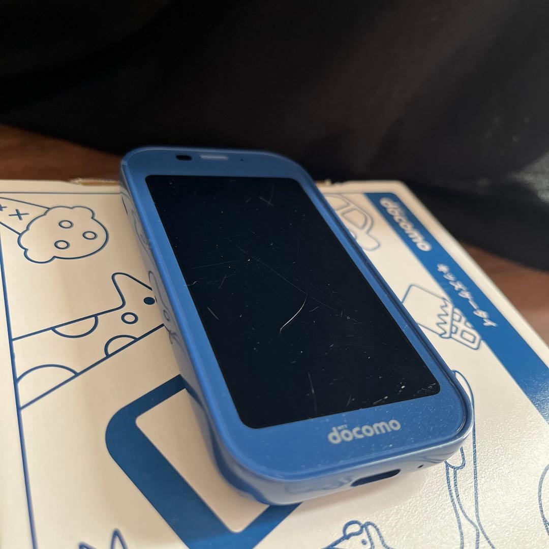 docomoキッズケータイ中古 ブルー - メルカリ