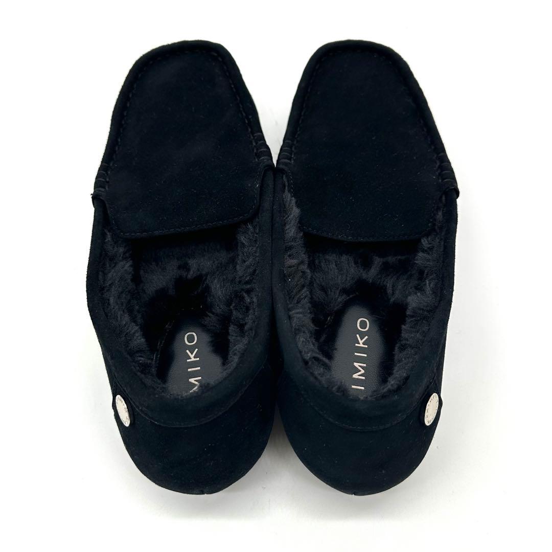 〈極美品〉HIMIKO ヒミコ【22.5cm】スエード ふわふわモカシン 黒