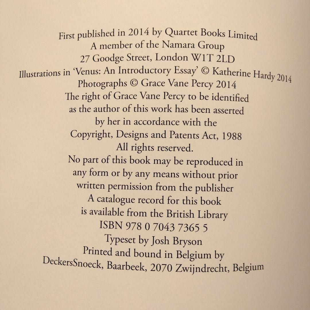 《美本・大型本》「VENUS　ヴィーナス」 GRACE VANE PERCY