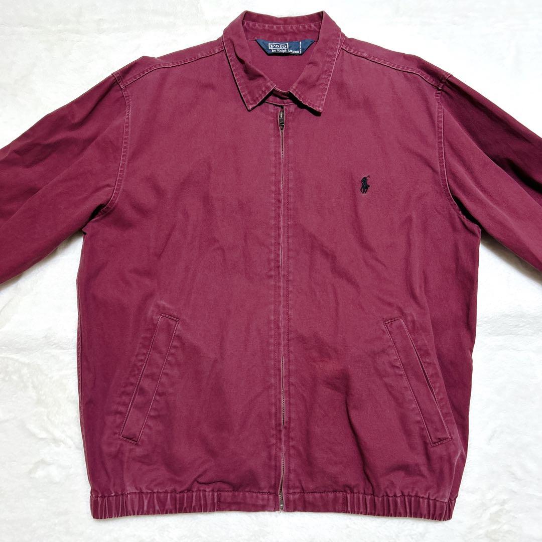 レアカラー✨ ラルフローレン スイングトップ バーガンディ 90s 三角