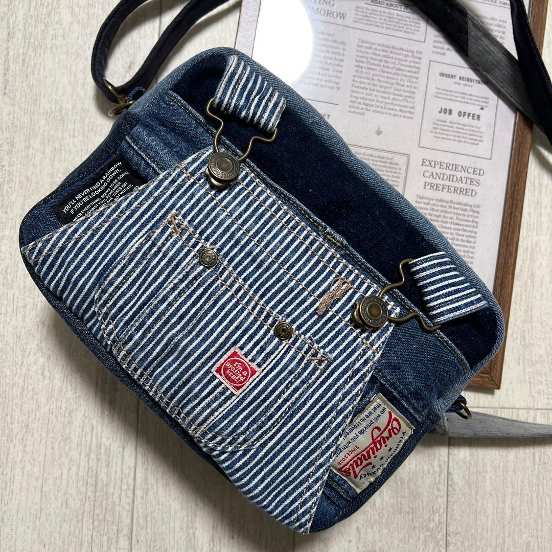 ショルダーバッグ オーバーオールリメイク デニムリメイク
