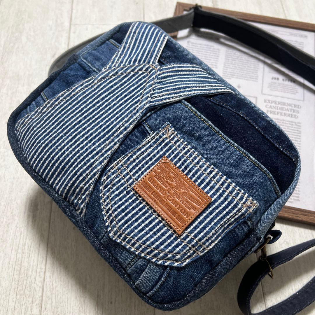 ショルダーバッグ オーバーオールリメイク デニムリメイク