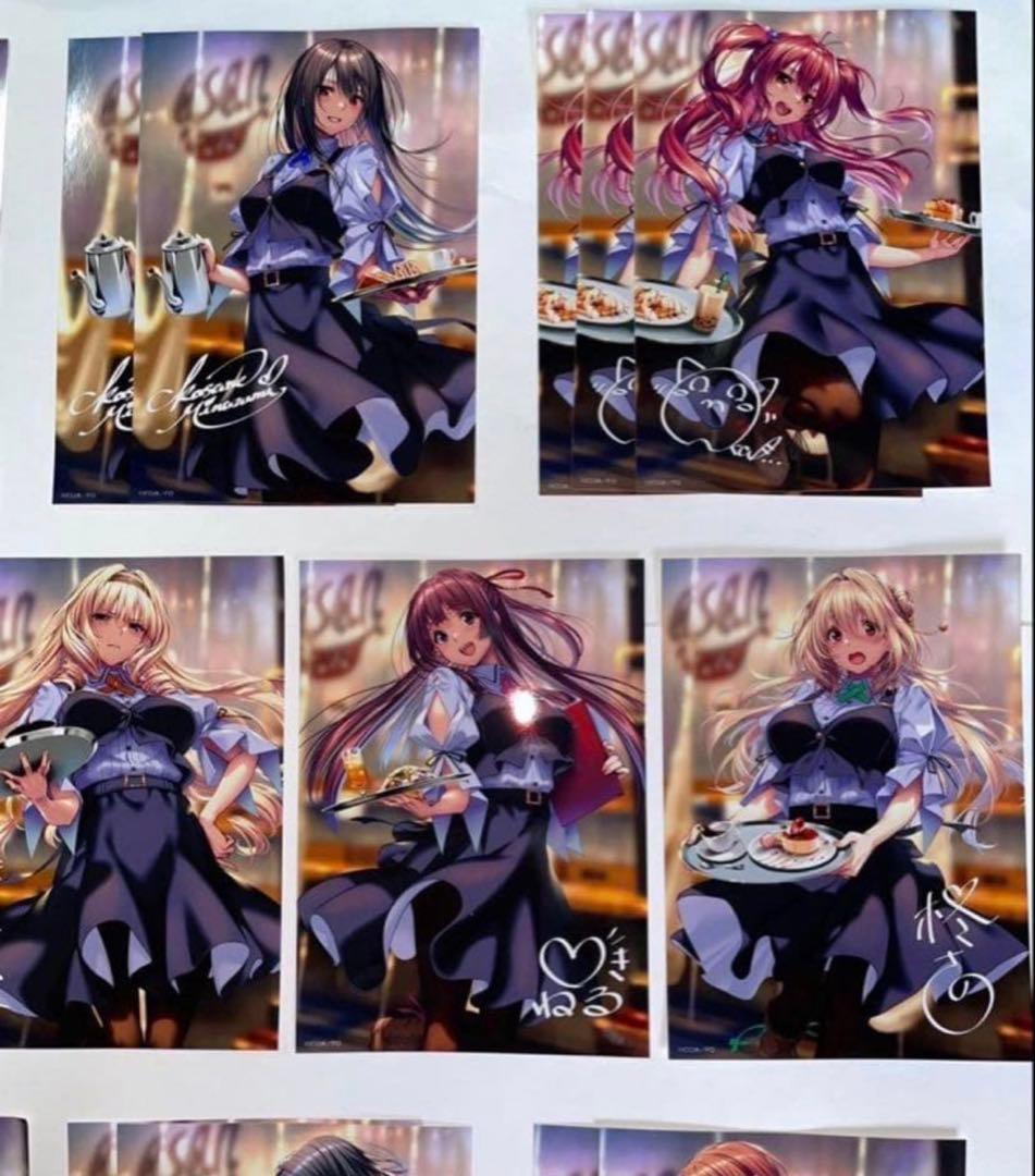 ピロ水 はにかみ彼女 はにかみカフェ ウェイトレスver. ブロマイド 全種