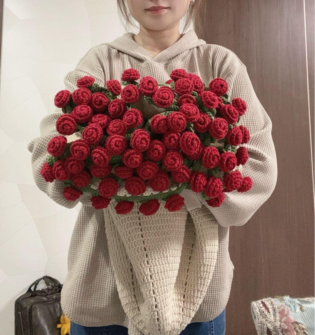 バラの花束ブランケット，直径1.03メートル75 本のバラの花。ストール