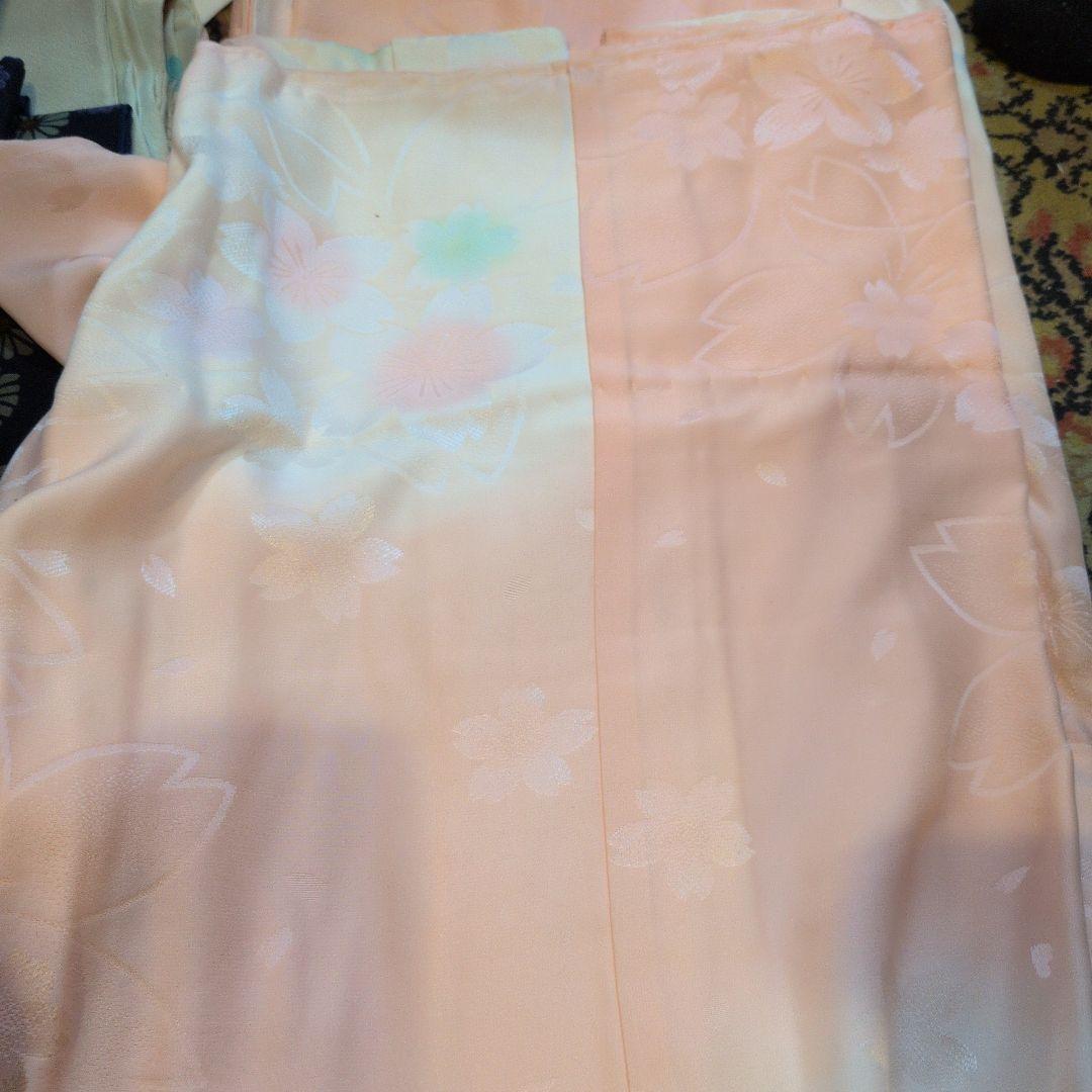 丸昌☆着物レア☆振袖 青紫 花柄 襦袢、帯付き - メルカリ