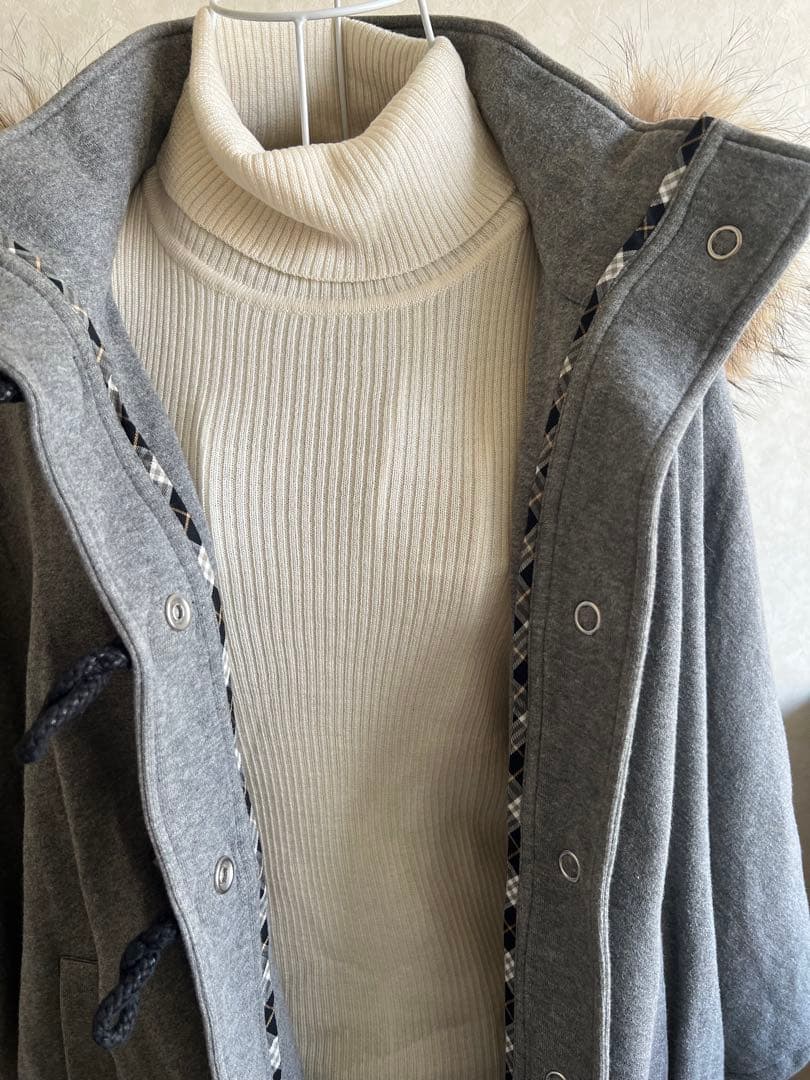 BURBERRY BLUE LABEL グレー ポンチョ 38 - ジャケット・アウター新 発売