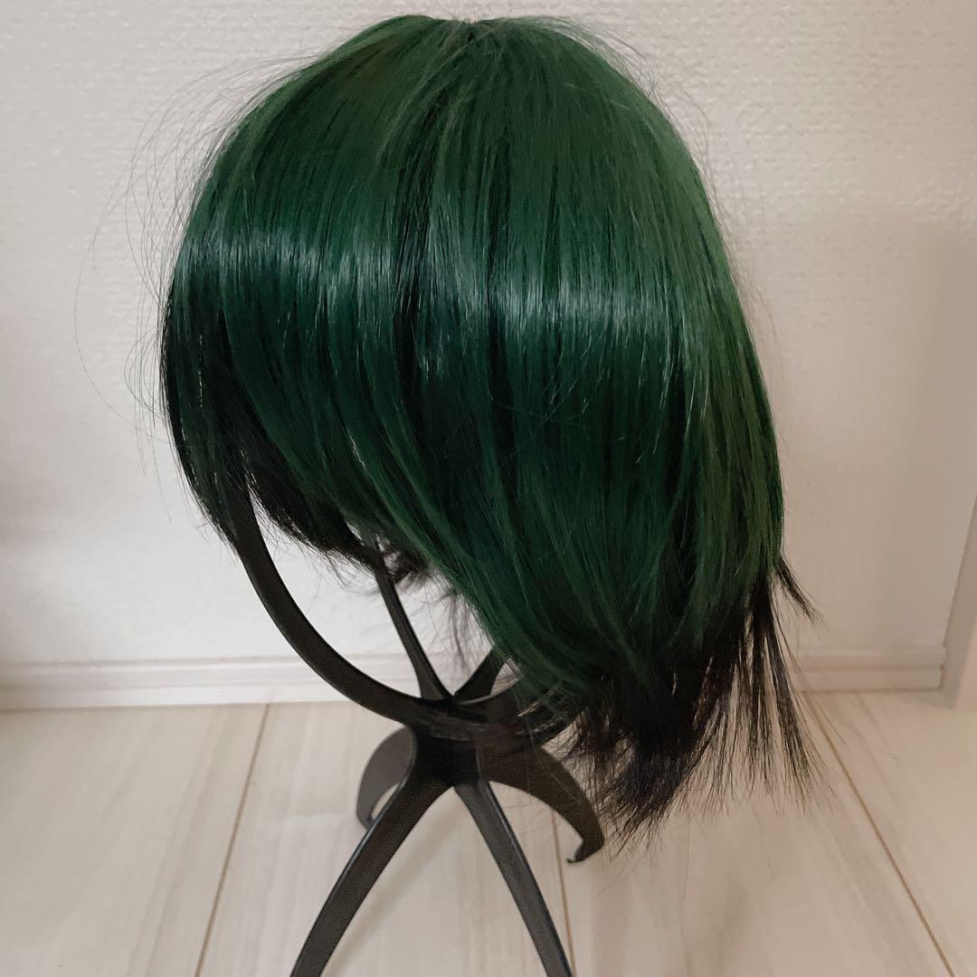 コスプレ ウィッグ 僕の ヒロアカ 緑谷出久 デク かつら 緑黒 髪