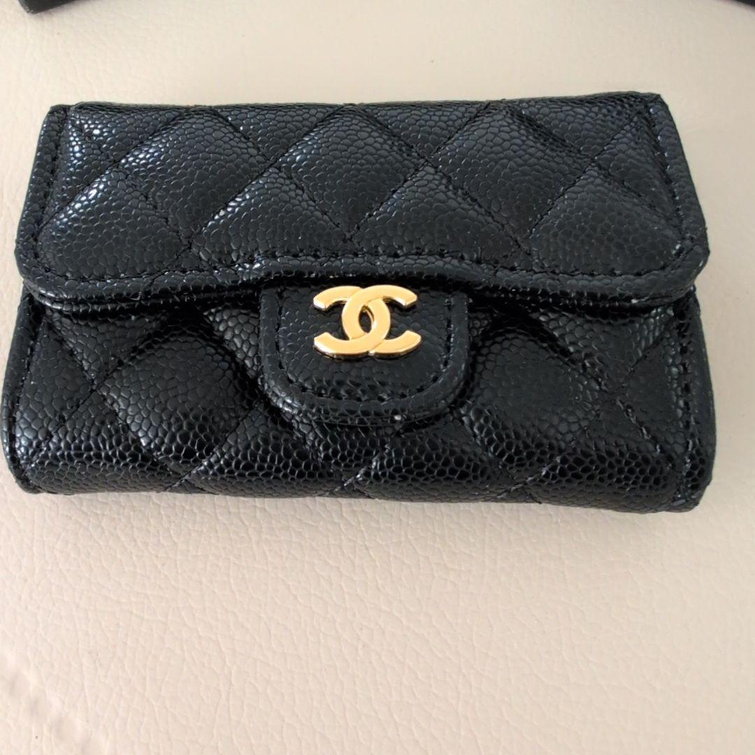 CHANEL ブラック キルティング カードケース - メルカリ