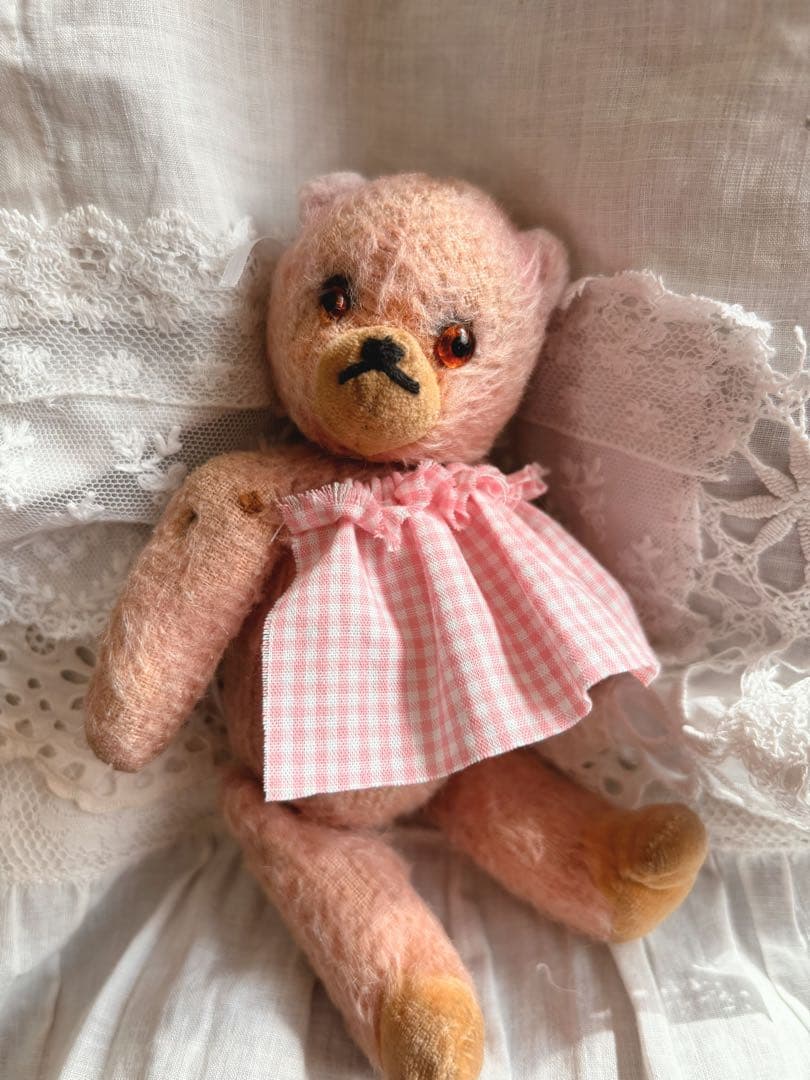 週末限定 ピンク ʕ•ᴥ•ʔ アンティークベア ミニベア ヴィンテージ