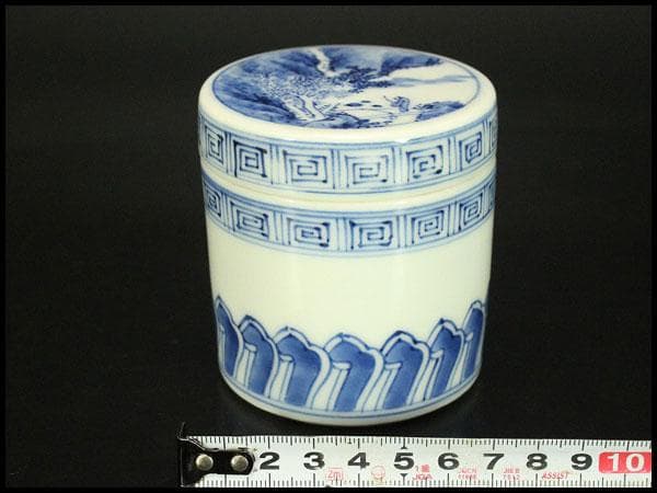 青花 蓋物 人物風景紋(メ1133) 青花 蓋物 人物風景紋(メ1133)