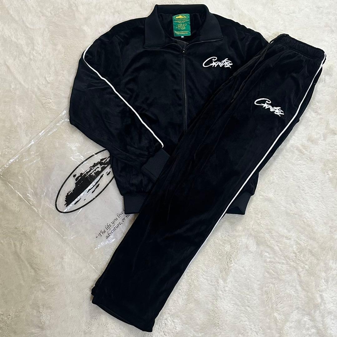 即日発送 corteizセットアップ ベロア ブラック Sサイズ コーテイズ