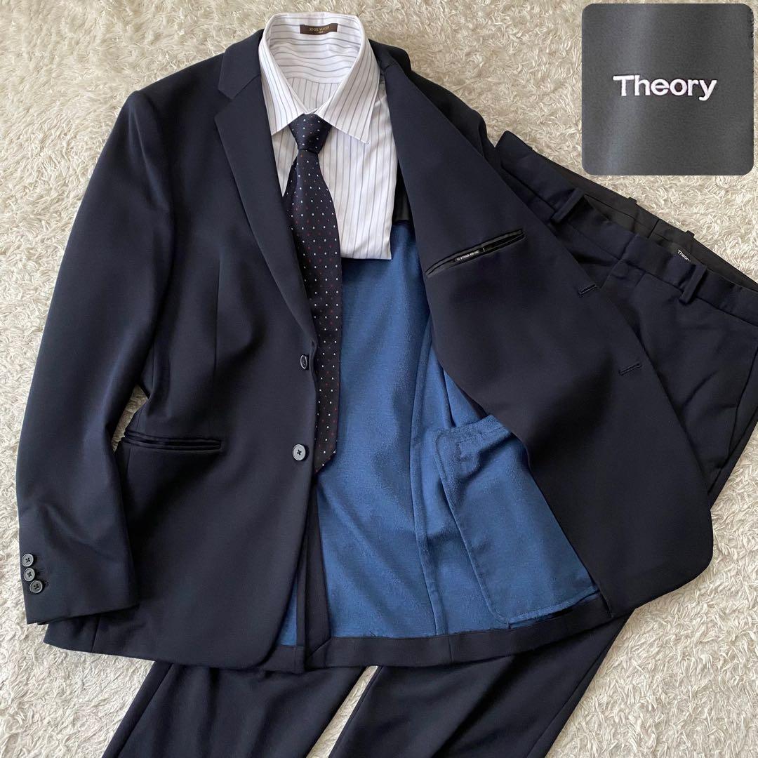 40/32 Theory スーツセットアップ ジャージ素材 ネイビー 本切羽