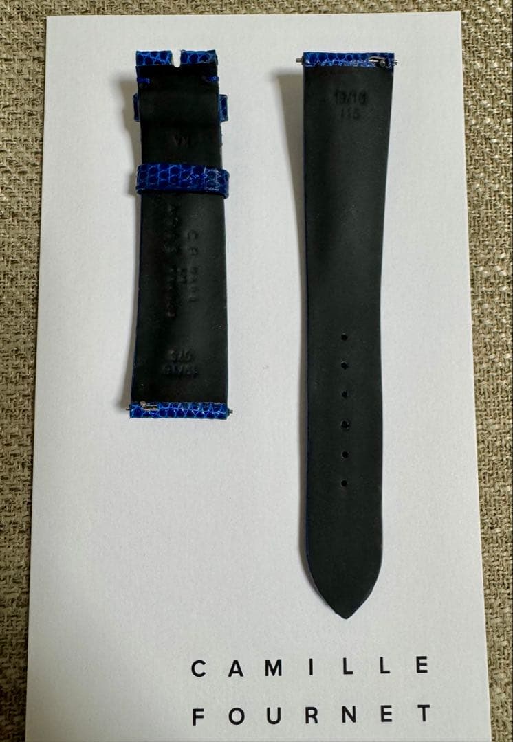 CAMILLE FOURNET リザード レザーベルト 革 時計 19/16 最低