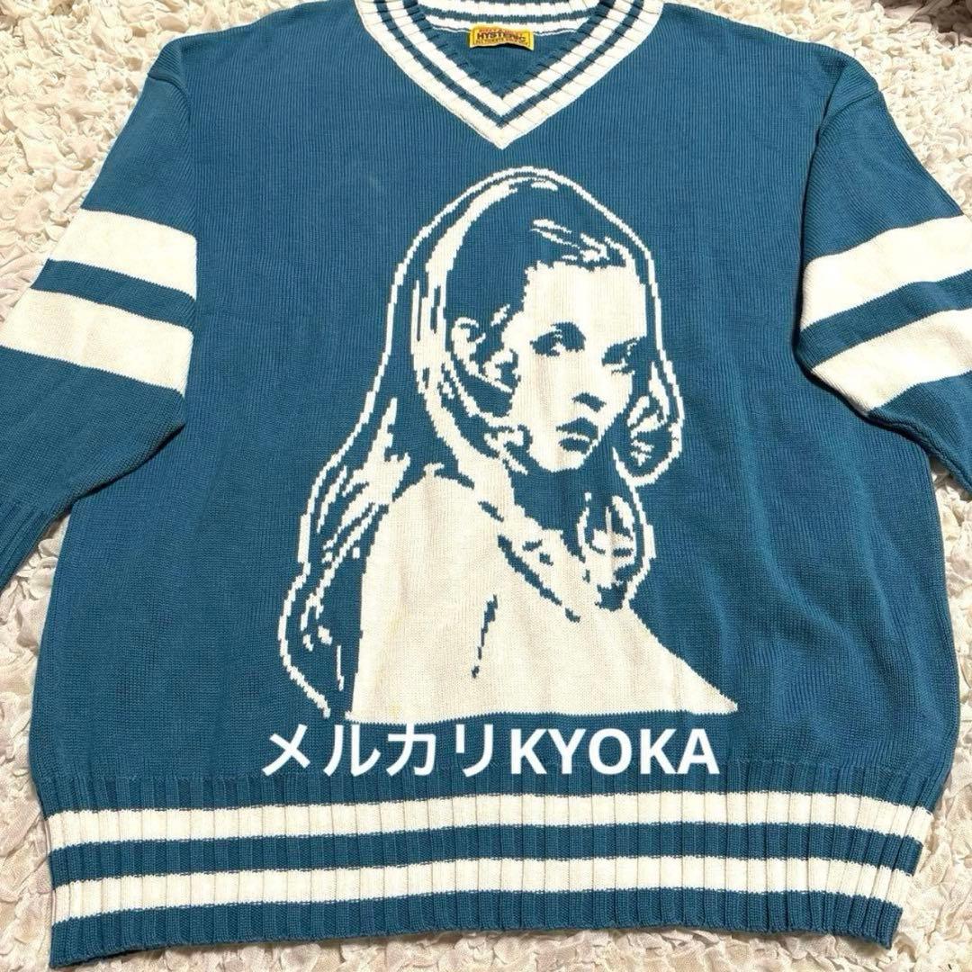 HYSTERIC GLAMOUR ヒステリックグラマー ブルー ヒスガールニット 中古・古着通販】Hysteric Glamour (ヒステリックグラマー) original