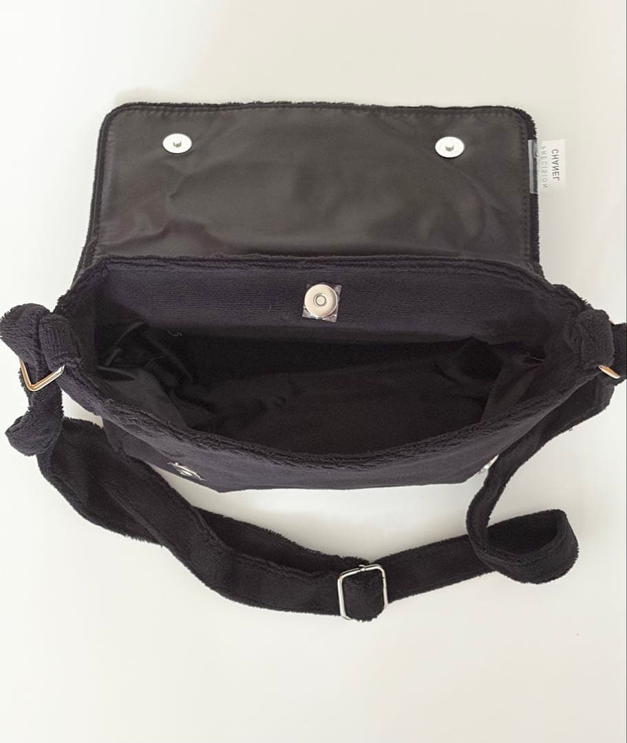 ノベルティ ショルダーバッグ パイル生地 ロゴマーク シャネル 美品