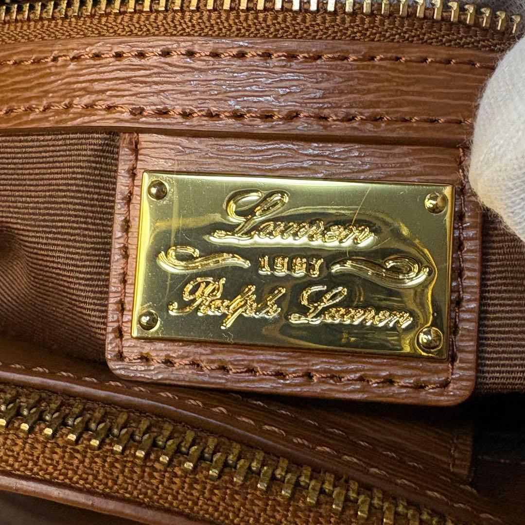 ローレンラルフローレン2way トートバッグ レザー ゴールドタグ A4収納