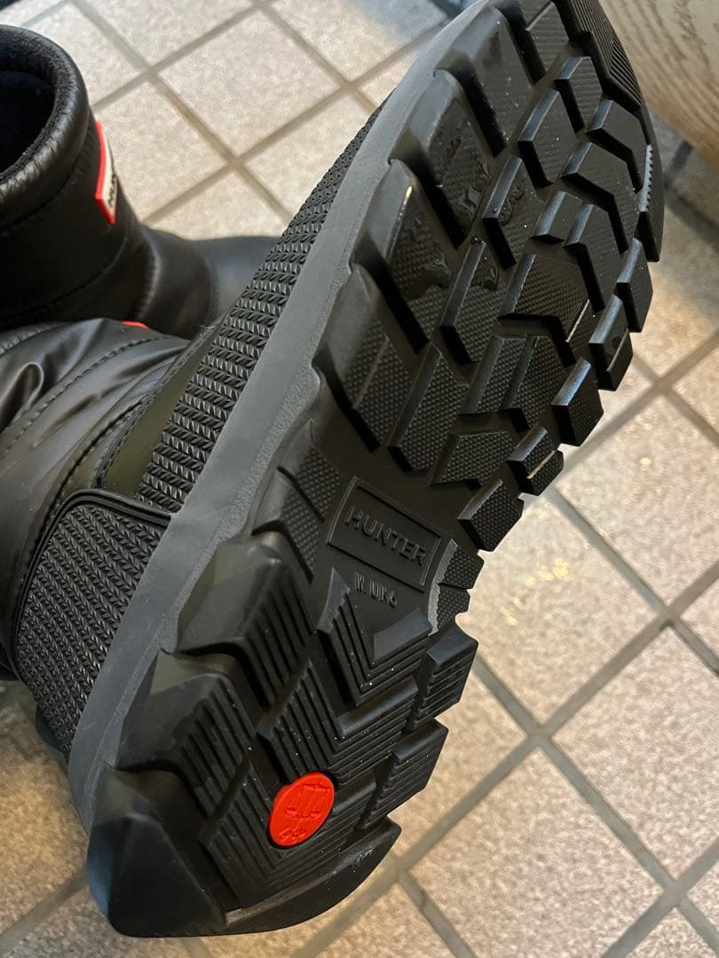 ア*ュ様 ハンター HUNTER スノーブーツ ブラック　黒　UK6 24.5c