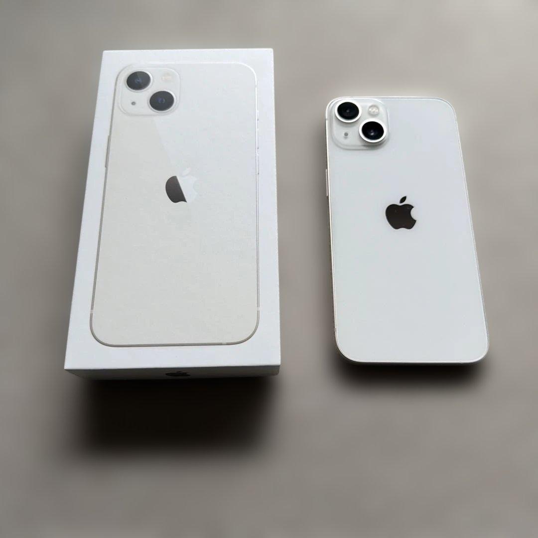 iPhone 13 ホワイト 本体 箱付き 128GB バッテリー76% - メルカリ