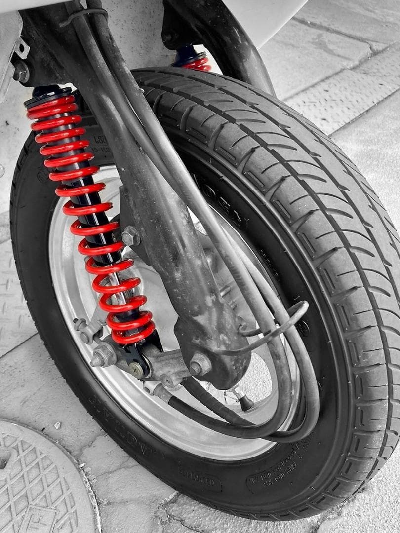 ホンダ ジャイロキャノピー全車適合 フロントサスペンション (赤黒) 二