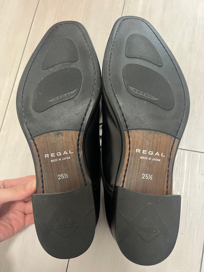 REGAL 725R AL ブラック 紳士靴 ストレートチップ 25.5cm 黒