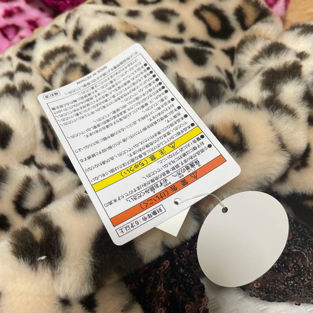 ディズニー ファンキャップ ミニー 豹柄 ヒョウ柄 レオパード 2点