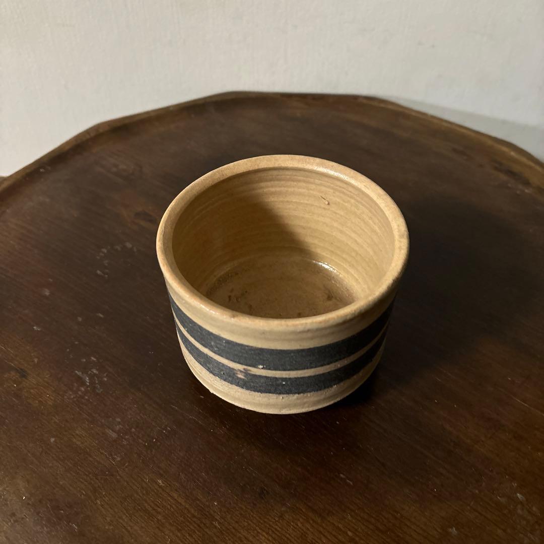 アンティーク輪線文 蓋物 古瀬戸 花器 古道具 骨董 検:白洲正子 秦秀雄 李