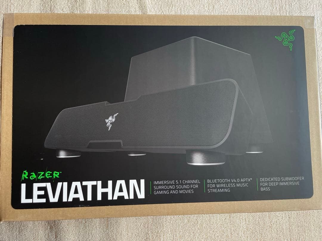 【ひなの】Razer Leviathan サブウーハー付デジタルサウンドバ Multi-Driver PC Soundbar and Subwoofer - Razer Leviathan V2