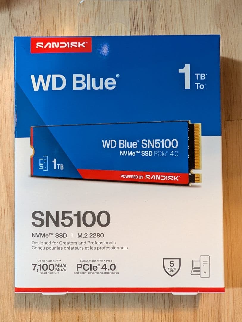 【新品】sandisk WD Blue SN5100 1TB NVMe SSD 1TB WD Blue SN5100 NVMe™ SSD | Sandisk