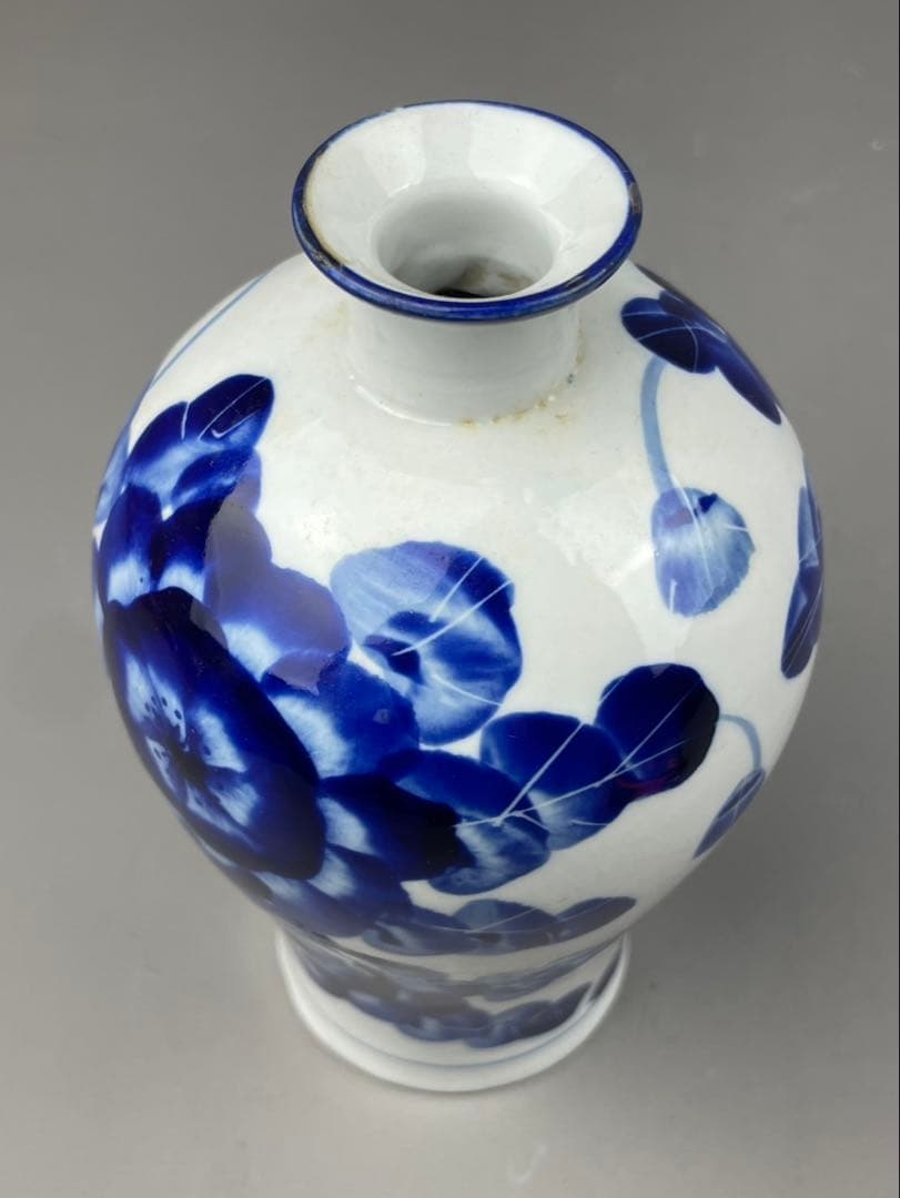 中国美術 青花 花瓶 年代物 花器 徳利 ブルーローズ 染付 花入 - メルカリ