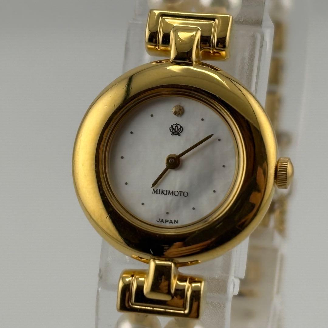 【デッドストック】ミキモト パール クォーツ 4N20-0941 極美品 MIKIMOTO ミキモト 4N20-0941 パールウォッチ JAL限定 腕時計 GP