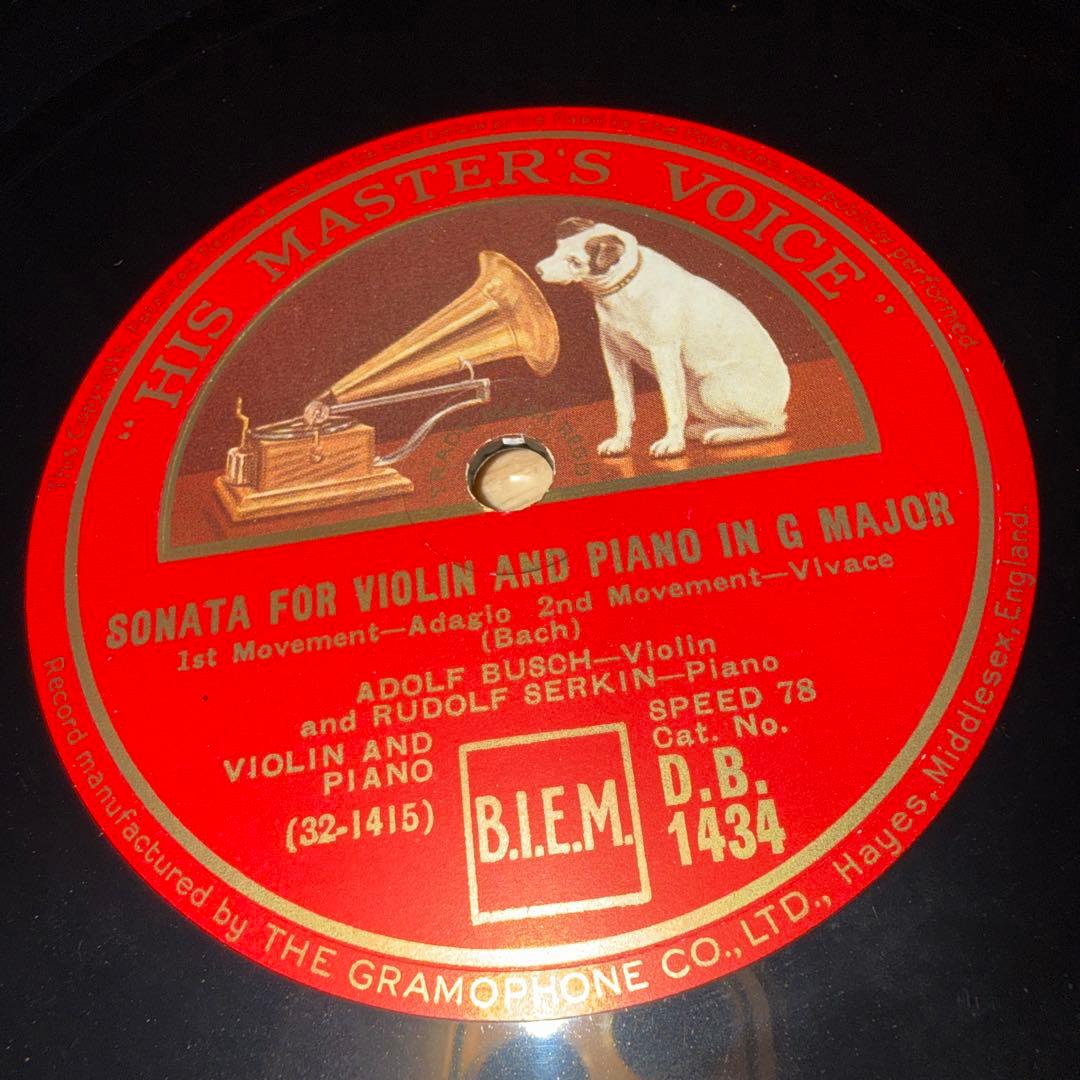 SP英盤HMVアドルフブッシュandゼルキン/バッハviolin sonata SP英盤HMVアドルフブッシュandゼルキン/バッハviolin sonata - メルカリ