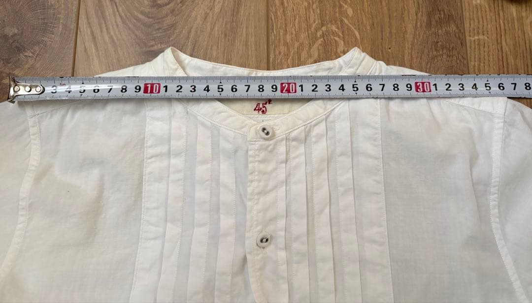 45R 45RPM ピンタック スタンドカラーシャツ コットンシャツ - メルカリ
